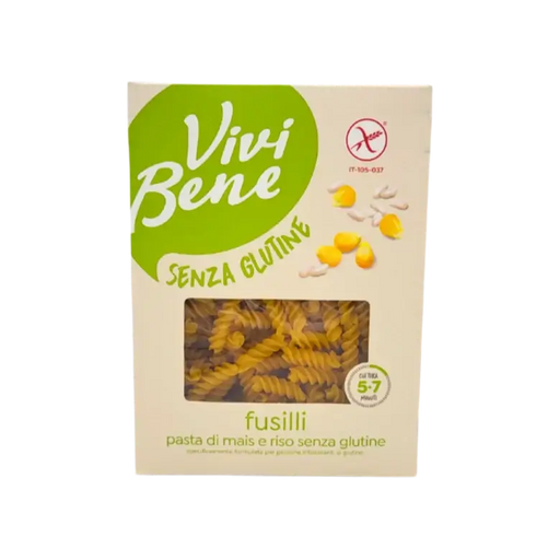 Fusilli sans gluten Vivi Bene 400g – pâte spirale maïs et riz pour intolérants au gluten