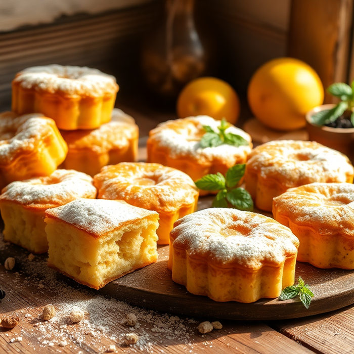 Part de gâteau italien à la ricotta sur une assiette rustique, décorée d’agrumes et de sucre glace — symbole de la douceur et de la tradition de la pâtisserie italienne — EasyGusto.fr