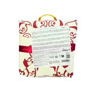 Emballage arrière du panettone classique Vergani avec détails nutritionnels