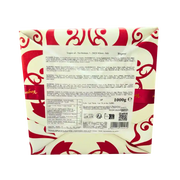 Emballage arrière du Vergani pandoro Classico 1000g, détails des ingrédients et informations nutritionnelles visibles.