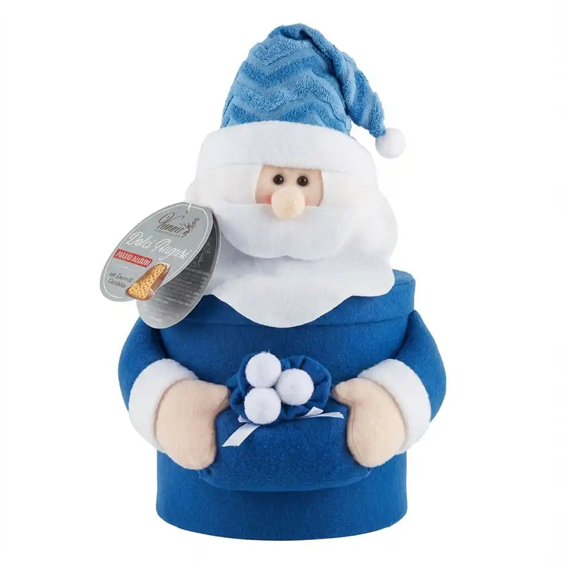 Pandoro Vanoir Dolci Auguri 750g presented in a blue Christmas plush toy
