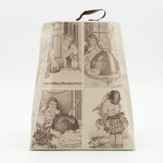 Pandoro Classico Loison 1kg out of its packaging, golden cake in the shape of a star with typical fluffy texture.