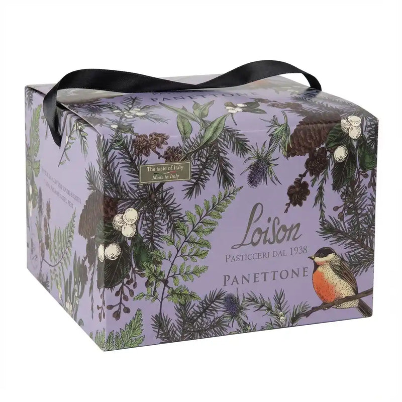 Nerosale Loison Panettone 1kg – Italian brioche with dark chocolate and salted caramel, illustrated premium packaging