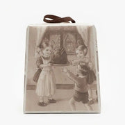 Vintage packaging of Panettone Classico Loison 500g – retro illustration with children around a panettone