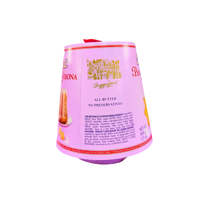Information and ingredients of the Pandoro di Verona Bauli 100g - Italian butter cake