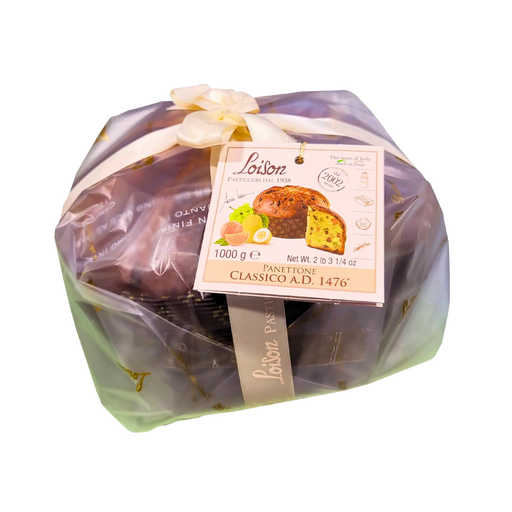 Panettone Classique Loison A.D. 1476 - Italian traditional recipe, wrapped with label, 1kg package