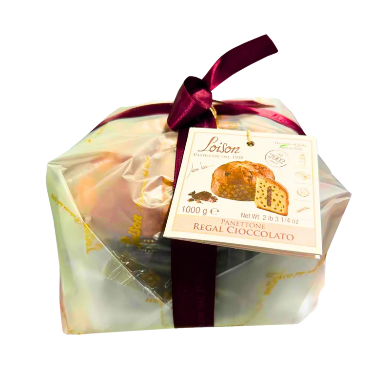 Loison Chocolate Panettone 1 kg – Special Christmas Edition, delicious Italian chocolate panettone in refined gift packaging.