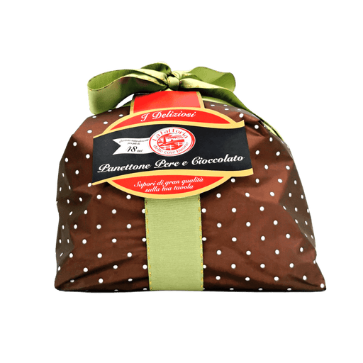 Panettone chocolat et poire La Fattoria Delle Cose Buone 1kg emballé, importé d'Italie