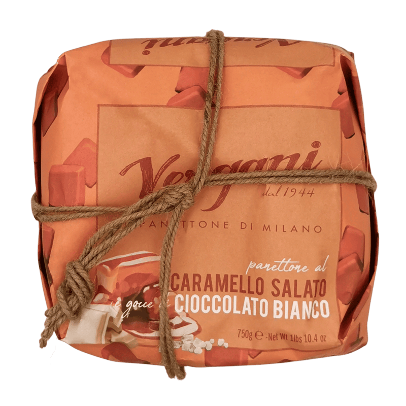 Panettone au chocolat blanc et caramel salé