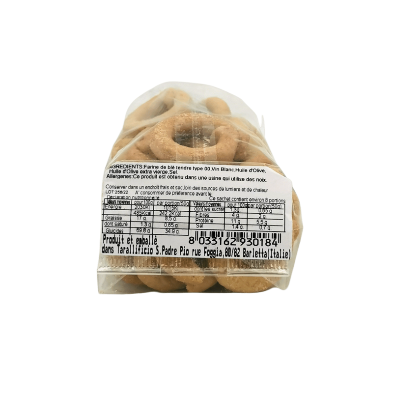 Taralli Cracker Rounds Without Yeast San Padre Pio 250g
