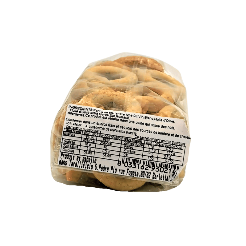 Taralli Cracker Rounds Without Yeast San Padre Pio 250g